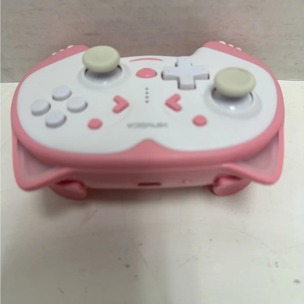 Kinvoca Wireless Controller for Nintendo Switch Fox Kitten Pink White